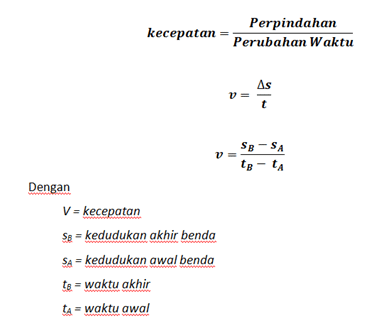 Rumus Kelajuan Dan Kecepatan