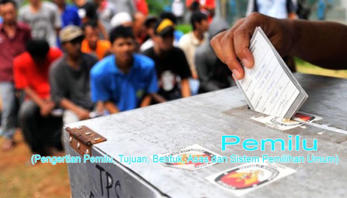 Pengertian Pemilu, Tujuan, Bentuk, Asas dan Sistem Pemilihan Umum Di